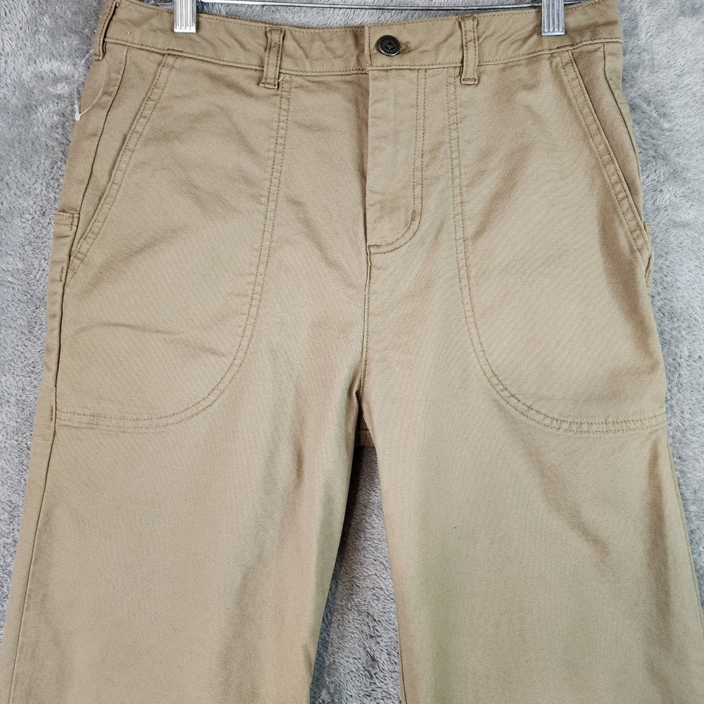 Patagonia Wide Leg Cord Pants Women Size 8 Khaki Utility Organic Cotton - Picture 7 of 13